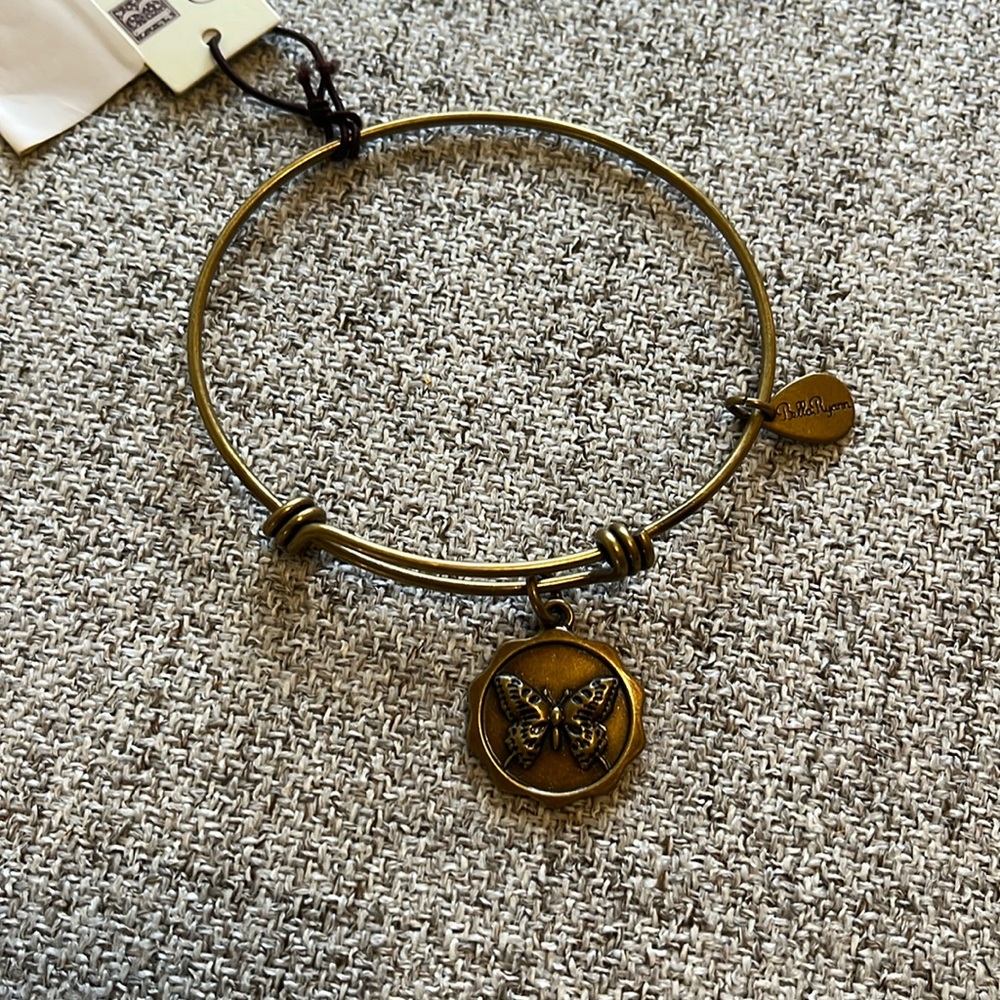 Bella Ryann Antique Gold butterfly Charm Bracelet